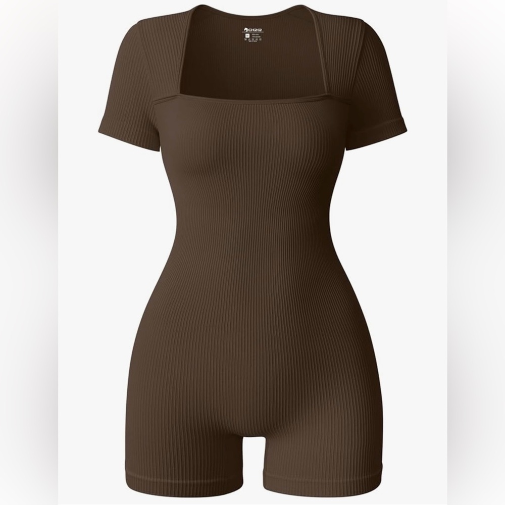 Brown Short Sleeve Jumpsuit